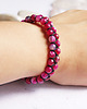 bransoletki z kamieni naturalnych Agat fuksja - pleciona bransoletka