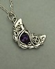 wisiory Wisiorek księżyc fioletowy ametyst wire wrapping