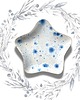 dekoracje świąteczne Talerz ceramiczny Nakrapiana gwiazdka
