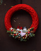 wianki bożonarodzeniowe Skrzaty - Czerwony Wianek świąteczny