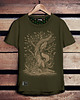 t-shirty męskie Koszulka męska LEŚNE ZWIERZĘTA khaki