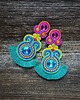 kolczyki soutache Waikiki- etniczne kolczyki soutache