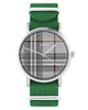 zegarki unisex Zegarek - Szkocka krata - zielony, nylonowy
