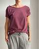 t-shirt damskie Śliwkowy melanż Oversize