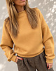 bluza bez kaptura damska Honey-Coloured / miodowa bluza basic