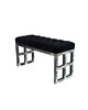 ławki Ławka Metalowa Loft Siedzisko Pikowane Czarny LPM-17