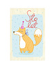 kartki scrapbooking Drewniana kartka -  Lisek urodzinowy