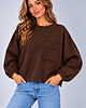 bluza bez kaptura damska Bluza Flavia Czekolada
