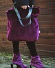 torby na ramię Torba Mr.m velvet burgundowa/uszy skóra naturalna