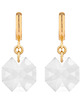 kolczyki pozłacane Złote kolczyki z bezbarwnymi kryształami SWAROVSKI CRYSTAL