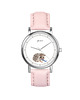 zegarki damskie Zegarek  mały - Jeżyk - skórzany, pudrowy róż