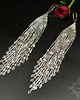Biżuteria ślubna Gealai, srebrne ślubne kolczyki, beading