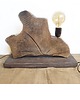 lampy - inne Lampa z plastra drewna loft japandi wabi-sabi /1/