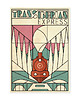 plakaty Plakat kolej, pociąg, Trans siberian express