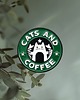 przypinki Przypinka metalowa, pin CATS&COFFE
