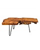 stoliki kawowe Stolik kawowy Wild drewno akacja 100cm nieregularny, z pnia