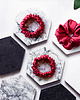 gumki do włosów All in red  - zestaw jedwabnych scrunchie  - nasycona malina
