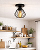plafony Mały plafon sufitowy loft w klasycznej czerni  MARANA LOFT
