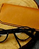 etui na okulary Skórzane etui na okulary, płaskie