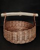 kosze do przechowywania Wiklinowy koszyk z drewnianą rączką