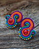 kolczyki soutache Małe i kolorowe kolczyki sutasz