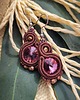 kolczyki soutache Sofi 7 - kolczyki z kryształami