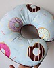 poduszki z grafiką Poduszka Podróżna Rogal Pączki Donut Błękit I Czekolada
