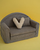 meble do pokoju dziecka Sztruksowa rozkładana mini sofa