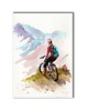 grafiki i ilustracje Rower górski. Akwarela ręcznie malowana