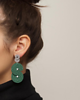 kolczyki soutache Duże malachitowe kolczyki sutasz