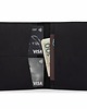 portfele męskie Portfel męski Slim Wallet na dokumenty i kary czarny ZC02B