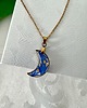 złote naszyjniki Naszyjnik księżyc z chabrem 