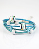 bransoletki skórzane Bransoletka - Turkusowa, folklor, grecka