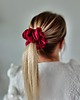 gumki do włosów Gumka jedwabna, scrunchie, frotka burgundy rose MAXI