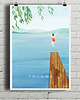 plakaty Polska - lato nad jeziorem - plakat art giclee