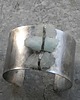 bransoletki wire wrapping (zamówienie) Surowe akwamaryny    - BRANSOLETA MANKIET - CUFF