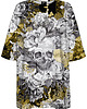 t-shirt damskie DR.CROW T-shirt Damski Oversize Skull in Flower