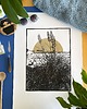 grafiki i ilustracje Linoryt " Złoty oddech"