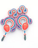 kolczyki soutache Wrzosowa jesień