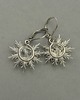 kolczyki wire wrapping Kolczyki słońce kryształ górski wire wrapping słoneczka
