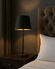 lampy stołowe Czarna lampka nocna do sypialni w stylu glamour SIENA GOLD