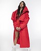 płaszcze damskie Parka Longline Collar Vest Oversize red