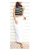topy damskie Top handmade w paski