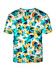 t-shirty męskie Męski T-shirt DR.CROW  Cyan Leaves