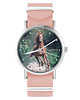 zegarki damskie Zegarek - Koń, las - brzoskwiniowy róż