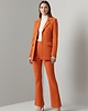 komplety damskie Pomarańczowy garnitur z wzorem warkocza