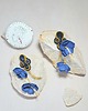kolczyki soutache Kolczyki granatowo- złote