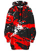 bluza z kapturem damska Bluza Oversize Tunika DR.CROW Marble Black Red