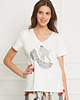 topy damskie T-shirt w serek Whippet