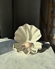 pojemniki na biżuterię Ceramiczna Muszla Muszelka Skarbiec z Perłą na Biżuterię Pearl White
